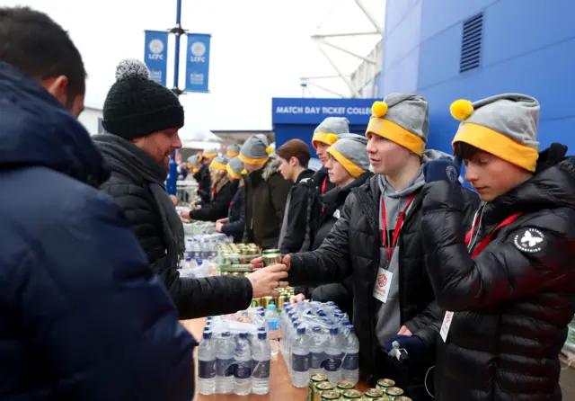 Free beer, water and mince pies at Leicester City