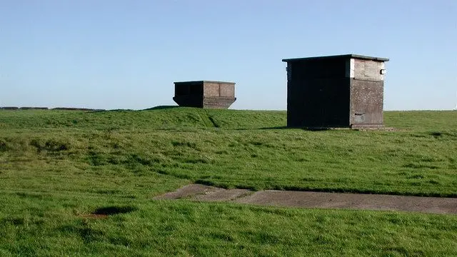 Ventilation shafts above the bunker