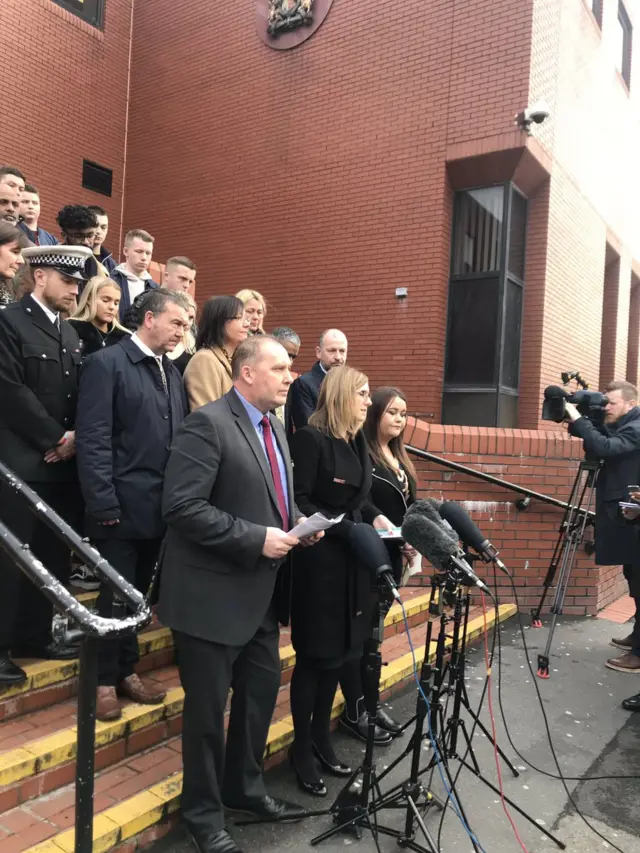 Family outside court