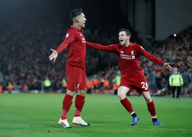 Firmino celebrates