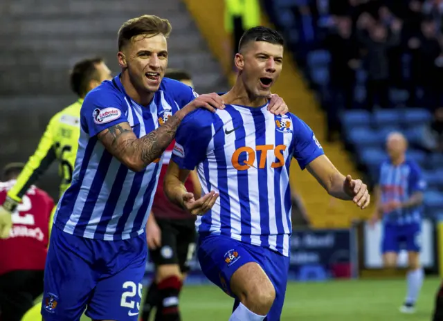 Kilmarnock's Greg Stewart and Jordan Jones