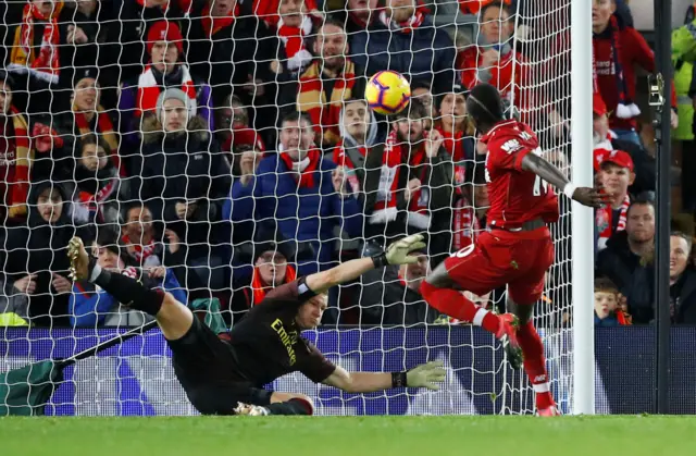 Mane scores third for Liverpool