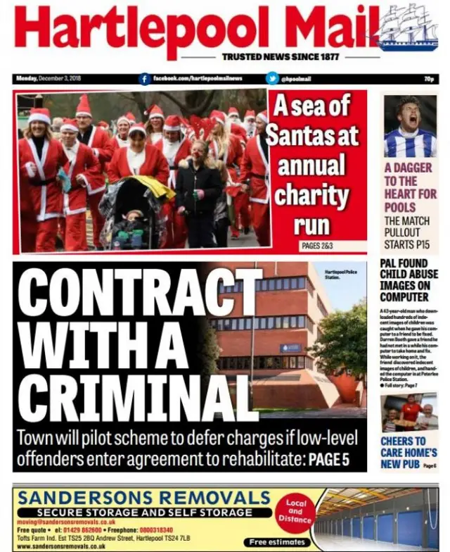 Hartlepool Mail front page