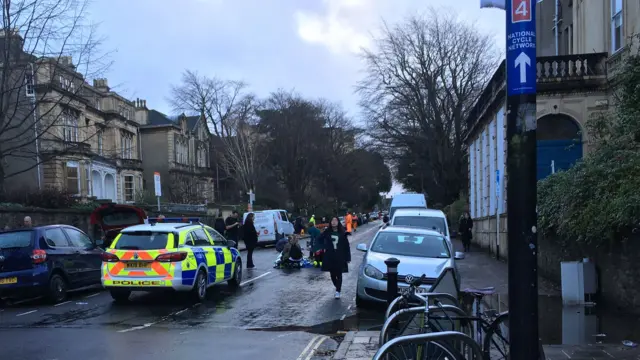 Injured cyclist Woodland Road