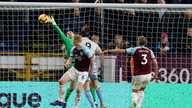 Tom Heaton makes a great save