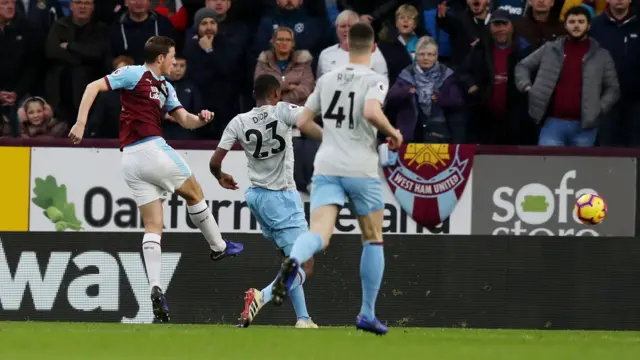 Chris Wood scores for Burnley