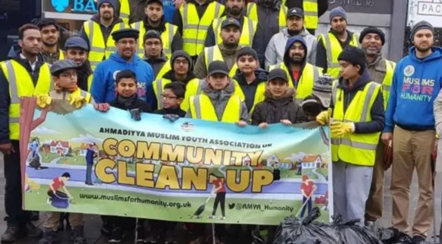 The clear up in Huddersfield last New Year's Day (2018).