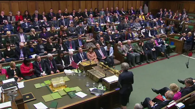 Theresa May in the Commons