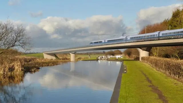 The Birmingham and Fazeley viaduct, part of the proposed route for the HS2 high speed rail scheme.