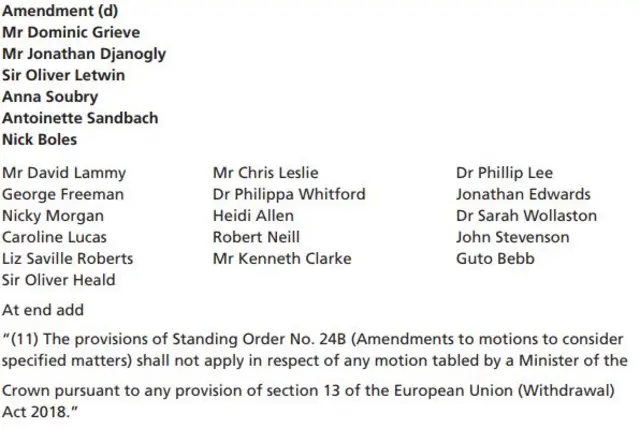 Dominic Grieve's amendment