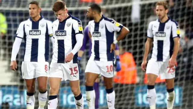 West Bromwich Albion players look dejected