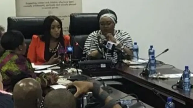 Cheryl Zondi addressing a press briefing