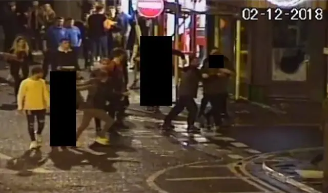 CCTV image of fight