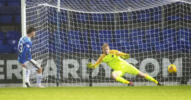 Matty Kennedy scores the penalty that made the score 2-2