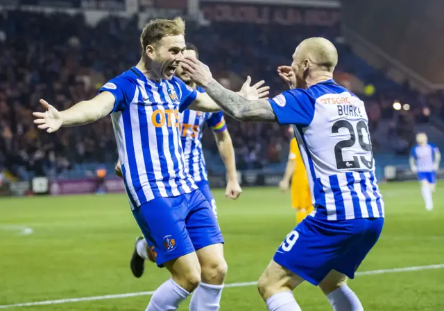 Kilmarnock's Stewart and Burke celebrate