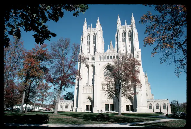 National Cathedral exterior shot showing gothic architecture