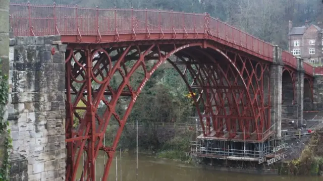 The new colour of the Iron Bridge