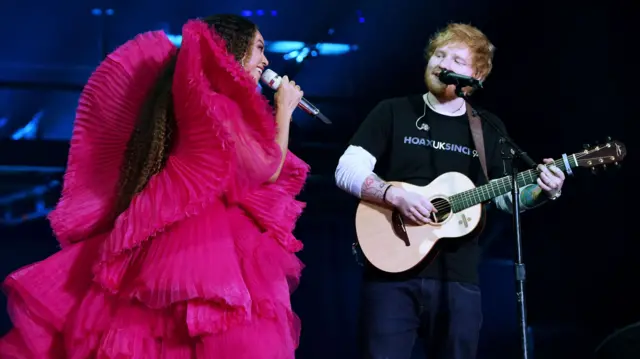 Beyonce and Ed Sheeran