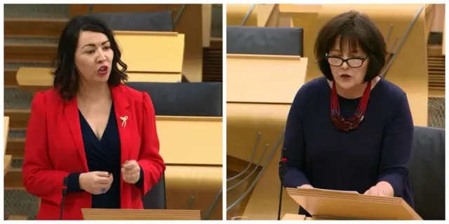 Labour MSP Monica Lennon and Health Secretary Jeanne Freeman