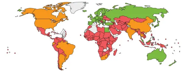 Graphic about countries that apply the UN's vehicle safety standards