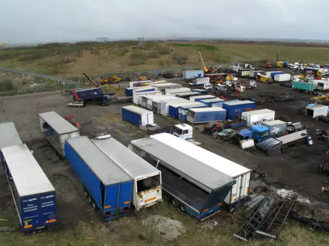 The salvage yard at the former Wardley Colliery site