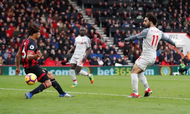 Mohammed Salah scores hat-trick against Bournemouth