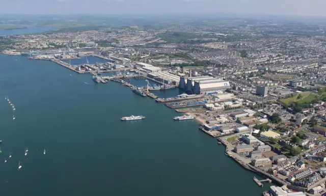 Devonport Dockyard in Plymouth