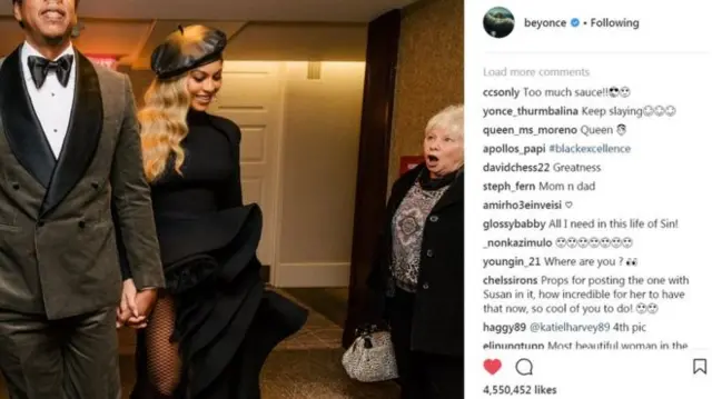 Jay-Z, Beyonce and Susan Monaghan