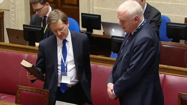 Stephen Moore taking the oath