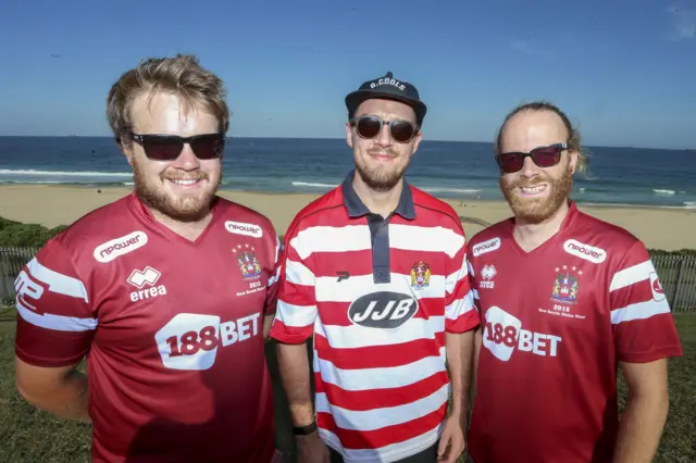 Wigan Warriors fans in Australia