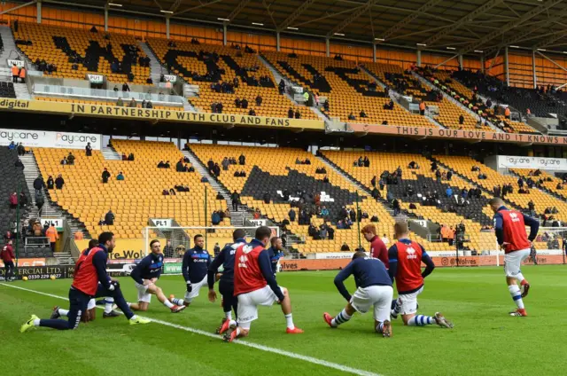 Wolves warm up