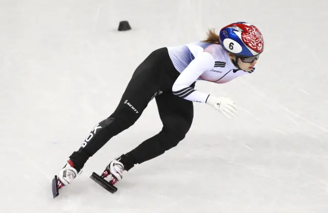 China's Choi Min-jeong sets a new Olympic record in the short track speed skating.