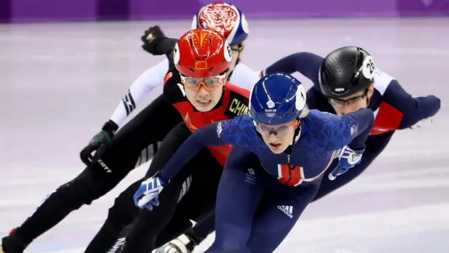 Elise Christie on day one of the Olympics