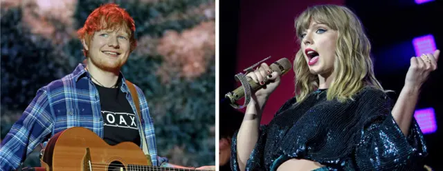 Ed Sheeran and Taylor Swift