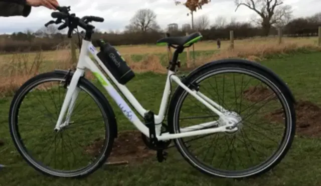 One of the new electric bikes for hire in Worcester