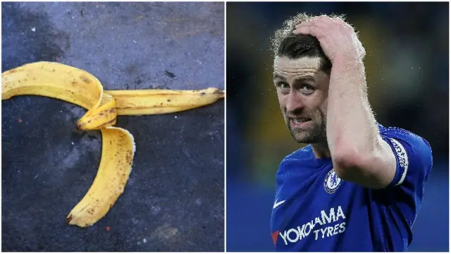 Gary Cahill and a Banana skin