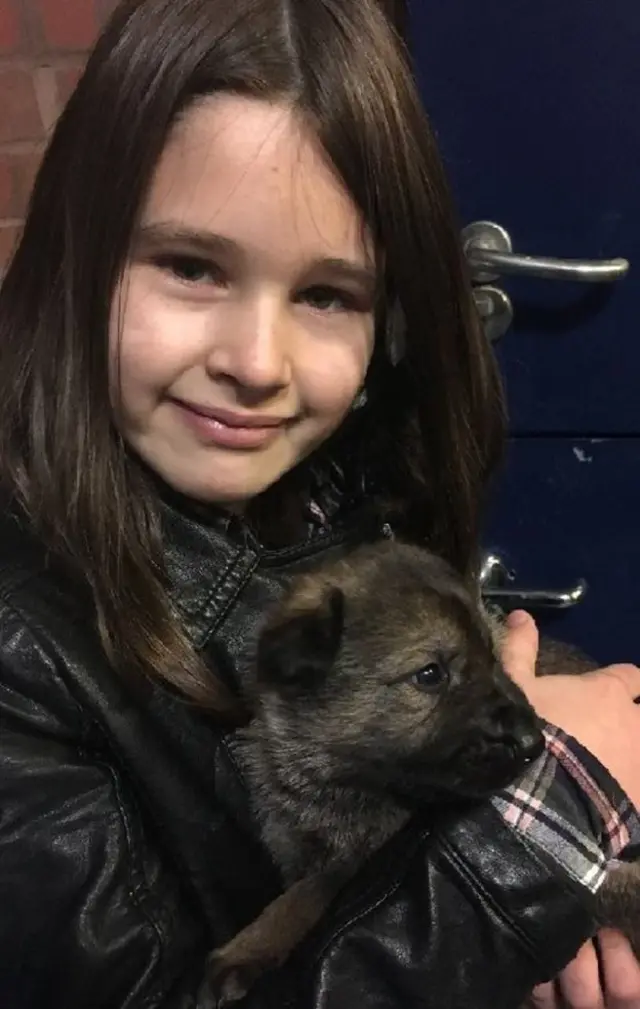 Robyn Birdsell with puppy