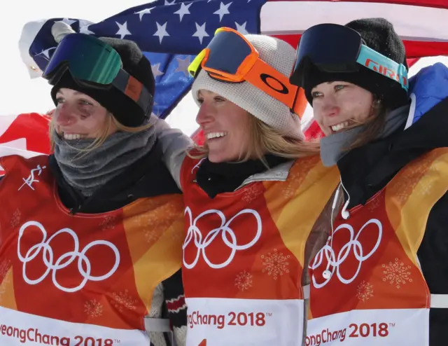 Women's slopestyle medal winners