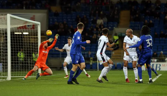 Cardiff City goal against Bolton