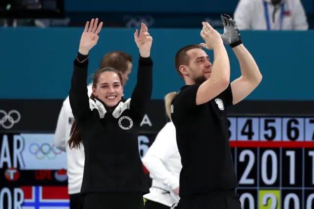 OAR win the bronze medal in the mixed doubles curling