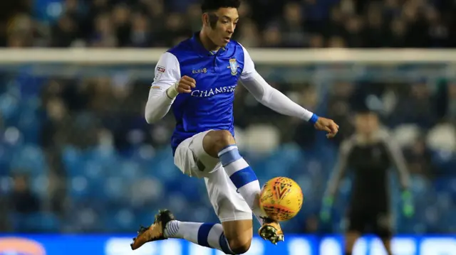 Sean Clare of Sheffield Wednesday makes an acrobatic pass