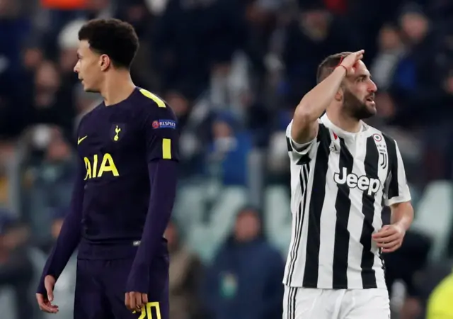 Higuain celebrates his opening goal