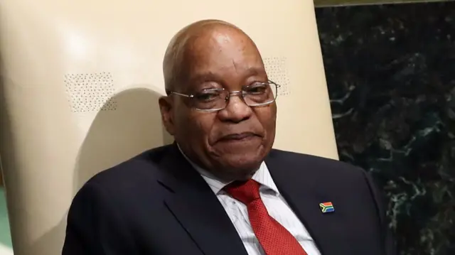 Jacob Zuma, President of South Africa, waits to address the United Nations General Assembly at UN headquarters, September 20, 2017 in New York City.