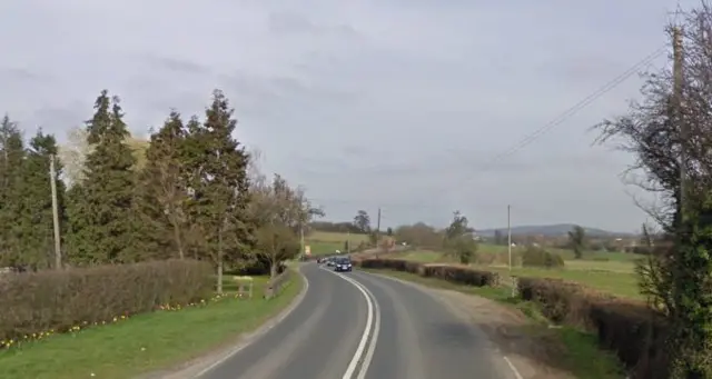 The A4103 heading out of Hereford