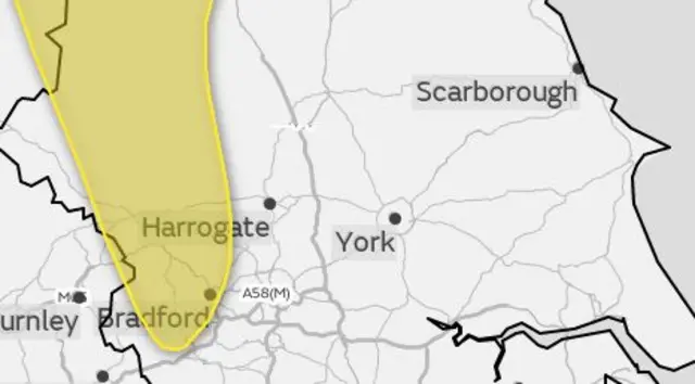 Snow warning graphic