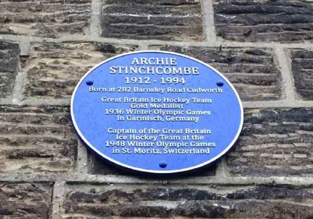 The blue plaque