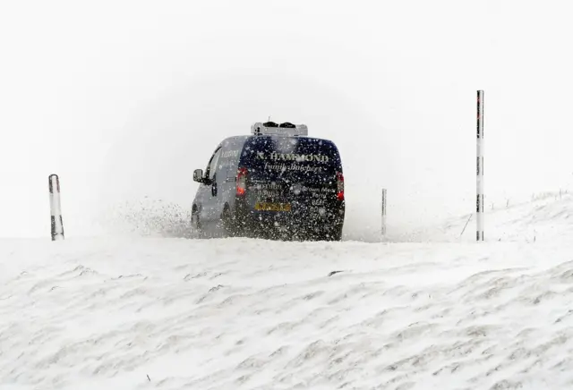 Vehicle in snow