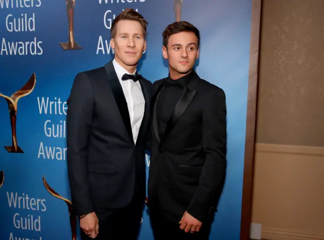 Dustin Lance Black and Tom Daley