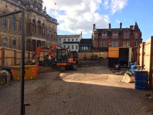 Cornhill redevelopment work