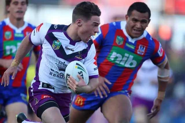 Brodie Croft goes on a run for Melbourne Storm in 2017